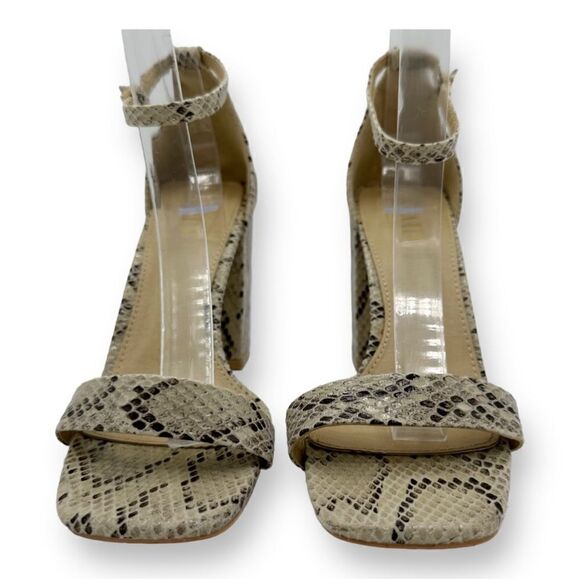 RAID Snake Print Ankle Strap Chunky Heel Sandals Sz 7.5 M - Picture 4 of 12